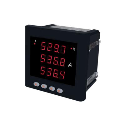 China 193UI-3 3 Phase Programmable Voltmeter Ammeter, 96*96 LED Display RS485 Input 500V 5A 193UI-3 for sale