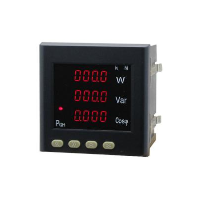 China 193PQF 193PQF AC DC Output 4-20ma Active Reactive Round Three Phase LCD Panel Meter for sale