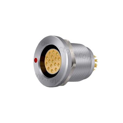 China audio & Fischers Visual D Alternate DEE DEU 102 A051 130 2 Pin Brass Push Pull Circular Military Connector for sale