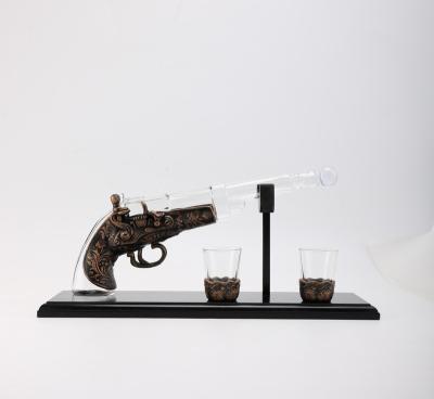 China Luxury Crystal Glass Wine Glass Gun Whiskey Europe Amazone High End Glass Wine Gun Decanter for sale