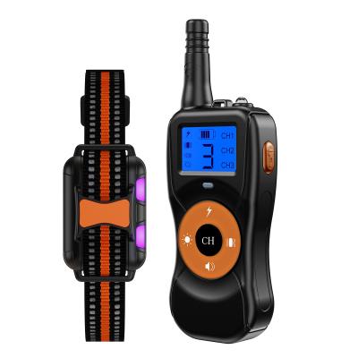 China Warning Tone+Vibrate+Static Shock Good Price Nbju Waterproof Deep Bark Collar Rechargeable For Dogs for sale