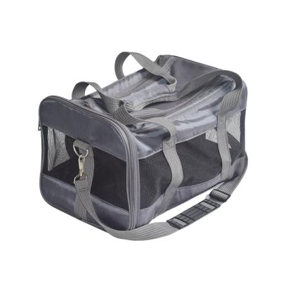 China Breathable Airline Approved Color Logo Foldable Portable Soft Pet Carrier Custom Dog Cat Travel Bag for sale