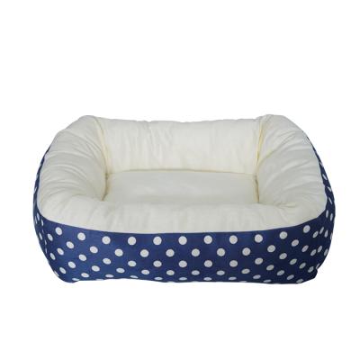 China Newleader Classic Dot Design Waterproof Washable Pet Dog Bed with Soft Thick Filling for Small Medium Dogs for sale