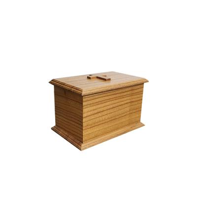 China Pure Wood Sedan Pet Funeral Casket Tailgate Viable Urn Pet Wood Box Items Usher for sale