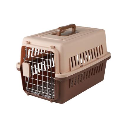 China Small Animals Wholesale Take-out Cat Air Box Pet Air Box Cat And Dog Aviation Travel Transport Check Box Airplane Cage for sale