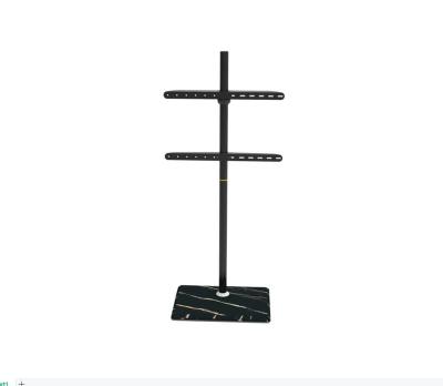 China Black Classic 32-75” MDF+ MDF Material Iron + Pickling Iron + Plastic Studio TV Floor Stand for sale