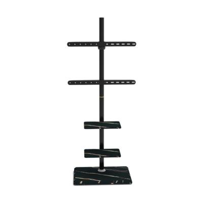 China Classic 32 To 75 Inch Load 35kgs Weight Studio TV Floor Stand With Double DVD Tray ES06-463 for sale