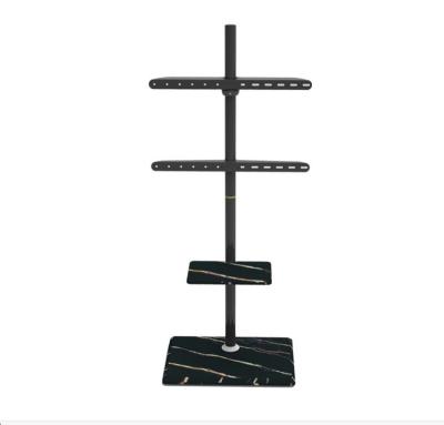 China MDF+ Iron + Pickling Iron + Plastic Classic 32 To 75 35kgs Load Weight Studio TV Floor Stand With DVD Tray for sale