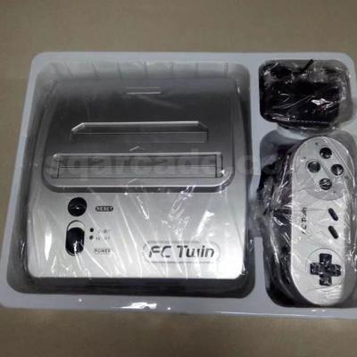 China Support Retro Multi Players Console Game Both NES SNES/NES FC Twin Launch Edition Console Video Game 8-Bit System - Silver Shell for sale