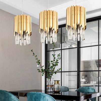 China Nordic Modern Designer Metal Ceiling Lights Led Hanging Lighting Crystal Chandeliers Pendent Light For Kitchen Island/Bar/Dining Room for sale