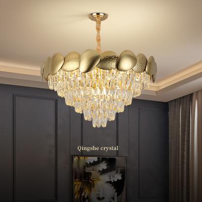 China Modern Chandelier Modern Ceiling Chandeliers Gold Dimmable K9 Crystal Chandeliers Big Crystal Kristal Lamp for sale