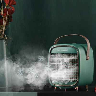 China Hot Sale Water Cooling USB Charging Mini Portable Air Conditioner Cooler Humidifier Purifier Space Water Mist Fan Personal Air Cooling Fan for sale