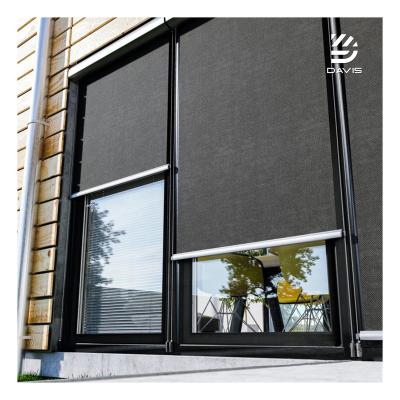 China Eco - Friendly Outdoor Waterproof Electric Motorized Roller Ziptrack Screen Roller Blind for sale