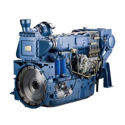 China WEICHAI WD12C350-18 marine diesel engine in advance of water-cooled gearbox 300 original electric start for sale