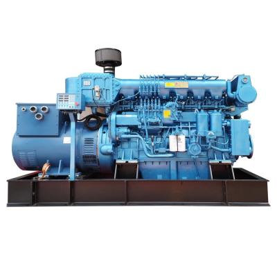 China Weichai supplier 437KVA AC 3 phase air-cooled and water-cooled marine engine diesel generator set 350kw WHM6160D456-5 for sale