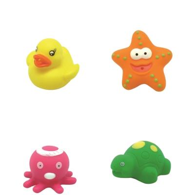 China Duck Family Pack Baby Bath Toys Ducky Rubber Duck Bath Toy Funny Baby Plastic Rubber Vinyl Set for Kids for sale