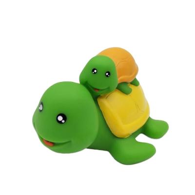 China For Custom Fun Mother Baby Duck Turtle Crocodile Rubber Bath Toy Set Water Toys For Girls Toddler Kids for sale