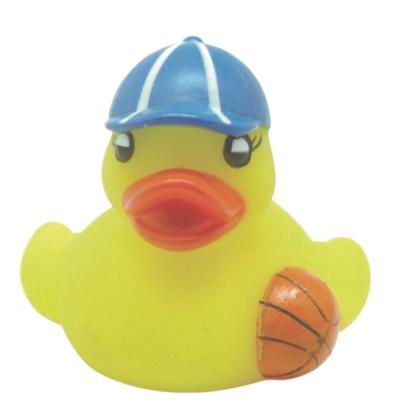 China Non Toxic Plastic Bath Toy 2016 PVC Mounted Red Rubber Duck With Sunglasses for sale