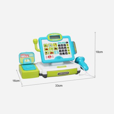 China Developing Intelligence 2021 Indoor Children Pretend Play Shopping Game Set Carryover Children Supermarket Cash Register Plastic Toys for sale