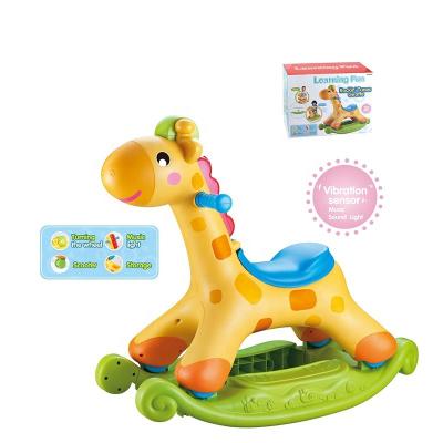 China New Arrival Funny Giraffe Shape Kids Toys Funny Kids Ride On Cars Small Ride-on Rocker& Scoot Giraffe 2 in 1 Toys For Children for sale