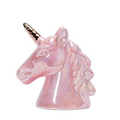 China Amzon hot sales of jewelry tray decorating INS Nordic unicorn boutique ceramic piggy bank for children for sale