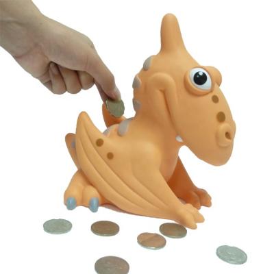 China Dinosaur Vinyl PVC Sales Piggy Bank For Counting Hot PVC Coins For Kids for sale