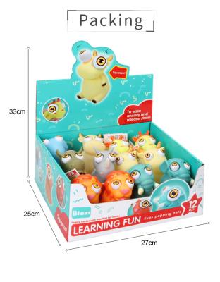 China High Quality Baby Toys Tender Eye Pop Squeeze Rubber PVC Jumping Animal Toys For Children for sale