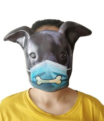 China Wonderful Gift Custom Funny PVC 3D Face Party Mask For Adult for sale