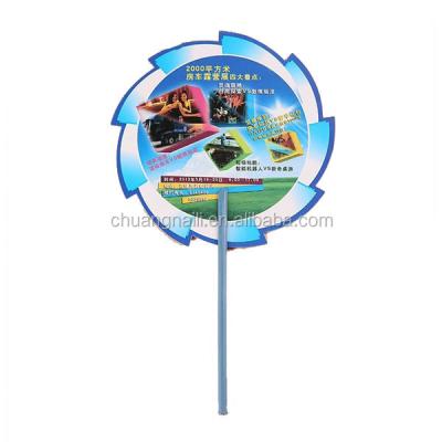 China China Hot Custom Shape Wand Plastic Handle Fan for sale