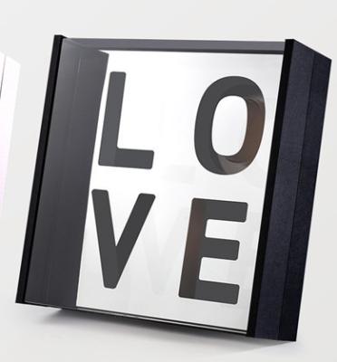 China New Recyclable Net Red Valentine's Day Mirror Cloth Art Magic LOVE Letters Come With Acrylic Flower Art Mirror Flower Empty Box for sale