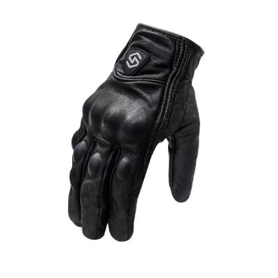 China Full Finger Sheepskin Four Season Touch Screen Cycling Riding Leather Gloves For Motorcycle for sale