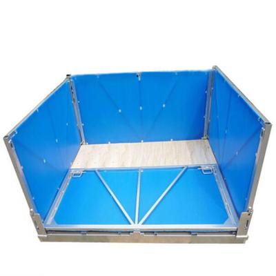 China Collapsible and Stackable Steel Storage Pallet Trash Bin for sale