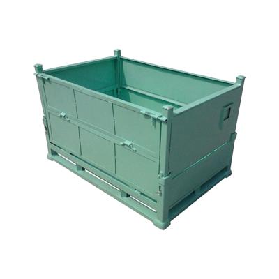 China Logistics Storage Heavy Duty Folding Steel Pallet Box for sale