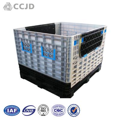 China Recyclable Folding Plastic Boxes Warehouse Storage Pallet Container Packaging For Warehouse for sale