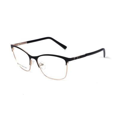 China Trendy glasses shape retro Cat Eye Optical unisex blue light optical glass metal frame anti factory customize myopic glasses wholesale for sale