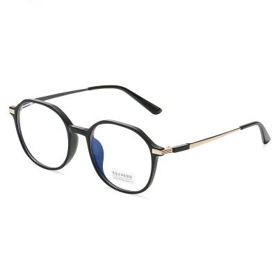 China Fashion Retro TR90 round frame fashion metal anti blue light ladies myopia optical frame women eyewear men eyeglasses design eye glasses for sale