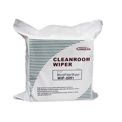 China 100% Polyester Cleanroom Cloth Lint Free Industrial Cleaning Cloth Low Dust Content Maker for sale