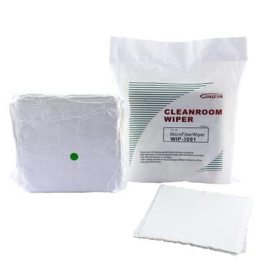 China Used in products 2022 industrial cleanroom 160 g laser cutting digital microfiber cloth wipes for sale