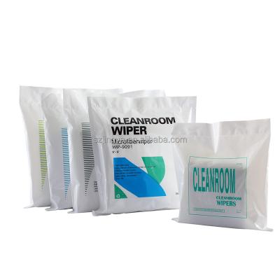 China Non Woven Microfiber Wipe Cleanroom Disposable Microfiber Lint Free Cloth for sale