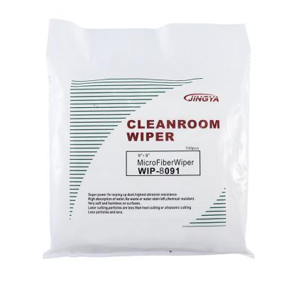 China Eco - Friendly Microfiber Cleanroom Nonwoven Wiper Cleaning Cloth For Industrial Cleaning for sale