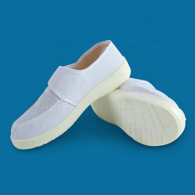 China Anti-Static Breathable Unisex Canvas Upper PU ESD Cleanroom Sole Shoes for sale