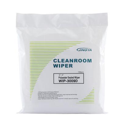 China Polyester industry wiper cleanroom cleaning wipes knitted polyester wipers for sale