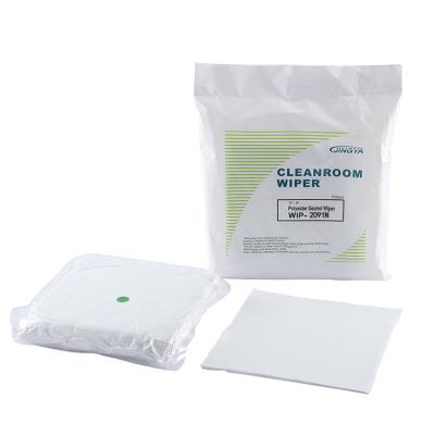 China 9 Inch Tech Tall Lint Free Clean Cloth Polyester White Cleanroom Wiper for sale