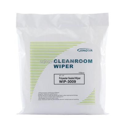 China Polyester 6 x 100% Polyester Industrial Soft Nonwoven Fabric Wiper Cleanroom Wiper Cloth 6 Cleaning Wiper for sale