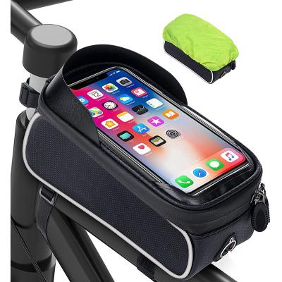 China Front Frame Bag Touch Screen Large Capacity Phone Holder Bicycle Customization Waterproof Durable Bike Bag for sale