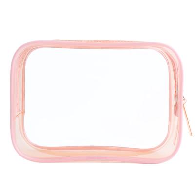 China Waterproof PVC 2021 High Quality Transparent Waterproof PVC Bag Zipper Zipper Cosmetic Bag PVC Bag for sale