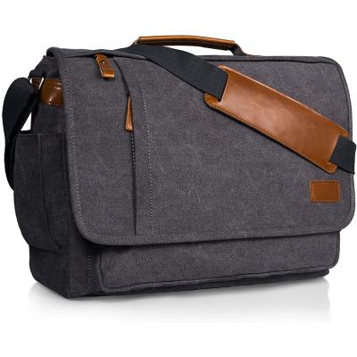 China Wholesale Waterproof Protable Canvas Computer Messenger Shoulder Bag Travel Business Laptop Bag for sale