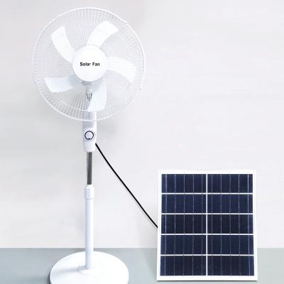 China 16 Inch DC Stand Fan Rechargeable Tabletop Fan Rechargeable Solar Fans for sale