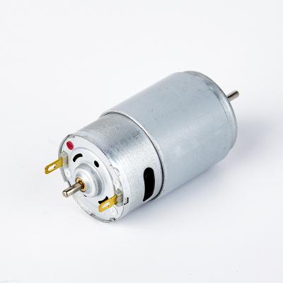 China 9.6v 12v permanent magnet 2.3mm totally enclosed hair dryer rs 395 dc motor with metal / plastic cover for sale