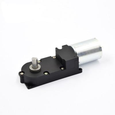 China RF-370 micro motor totally enclosed with 29mm plastic gearbox low noise with high torque 7.5V 50rpm worm gear motor for Electric-drive curtain for sale